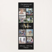 両面カスタムマントラブラック&金ゴールドモノグラムフォト ヨガマット (裏面)