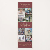 両面カスタムマントラブルゴーニュ金ゴールドモノグラム写真 ヨガマット (正面)