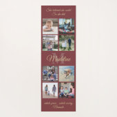 両面カスタムマントラブルゴーニュ金ゴールドモノグラム写真 ヨガマット (裏面)