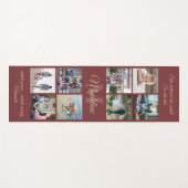 両面カスタムマントラブルゴーニュ金ゴールドモノグラム写真 ヨガマット (正面(横))