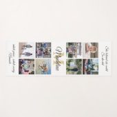 両面カスタムマントラホワイト&金ゴールドモノグラムフォト ヨガマット (正面(横))