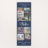 両面カスタムマントラ海軍とホワイトモノグラム写真 ヨガマット (裏面)