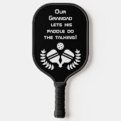 😁😍両面カスタム文字と写真 ピックルボールラケット (裏面)