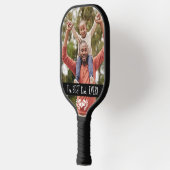 😁😍両面カスタム文字と写真 ピックルボールラケット (左)