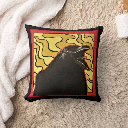 両面カラス クッション (ブランケット)