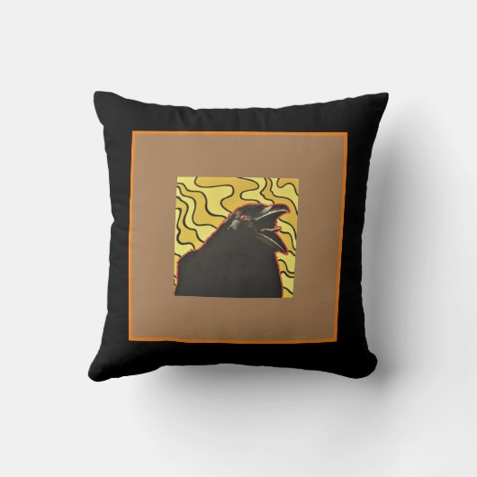 両面カラス クッション (裏面)