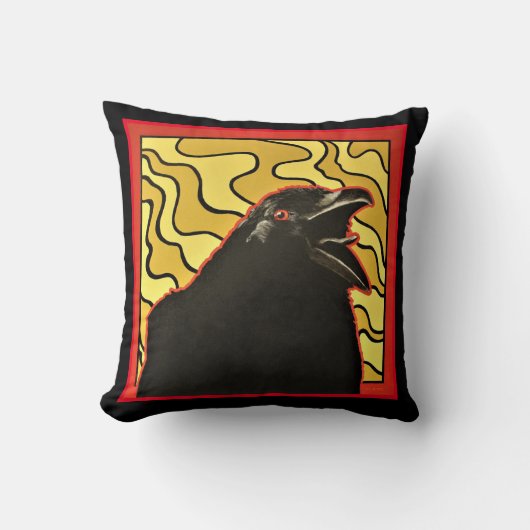 両面カラス クッション (正面)
