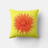 両面カラフル黄色オレンジ色の花 クッション (裏面)