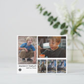 両面キッズアクター – モデルのヘッドショットテンプレート ポストカード (スタンド正面)