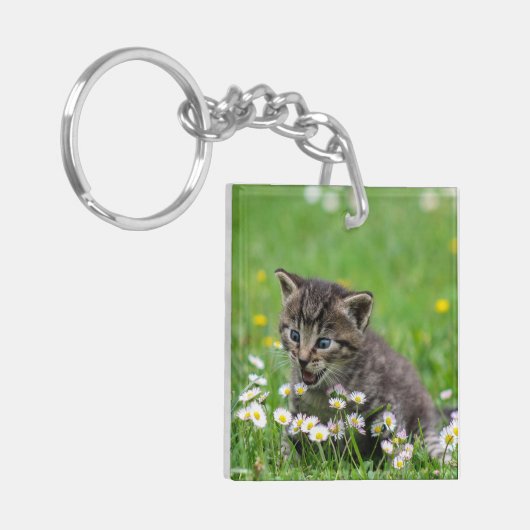 両面キパーソナライズされたッティーペットキーチェーン キーホルダー (正面左)