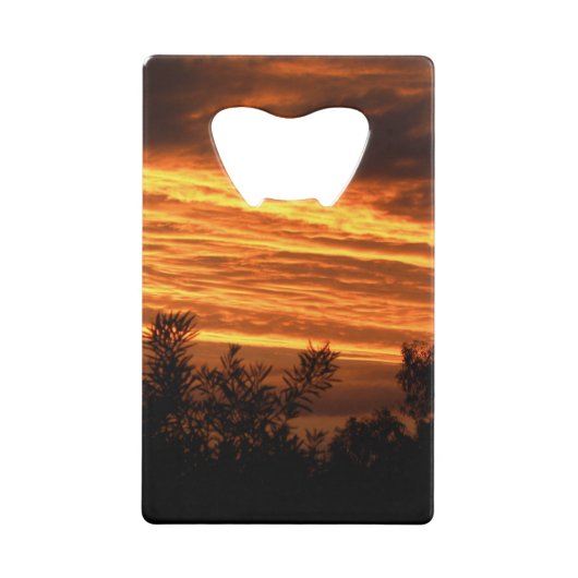 両面キャンベラの夏の日没 クレジットカード栓抜き (正面)