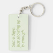 両面キーチやる気を起こさせるェイン – ピンクと緑 キーホルダー (裏面)