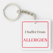 両面キーリング – アレルギーに苦しむ