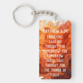 両面クリスチャンの巧インスパイアみなオレンジ キーホルダー (正面)