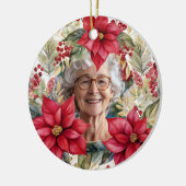 両面クリスマス装飾品 セラミックオーナメント (左)