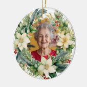 両面クリスマス装飾品 セラミックオーナメント (左)