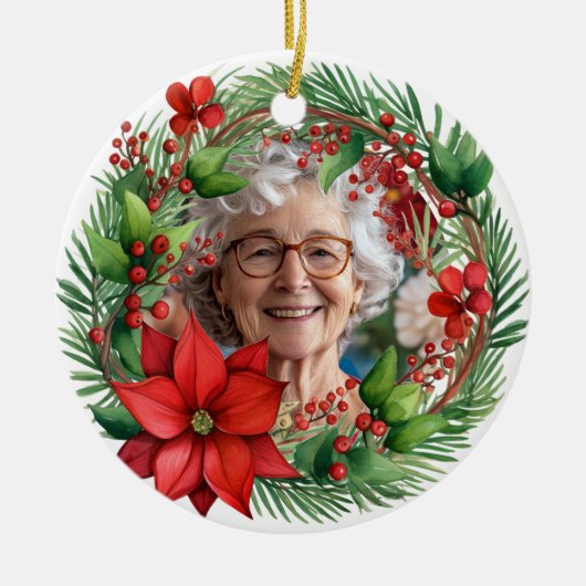 両面クリスマス装飾品 セラミックオーナメント (正面)