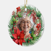 両面クリスマス装飾品 セラミックオーナメント (左)