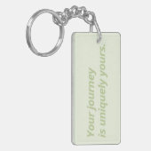 両面グリーンとパープル感動的 キーホルダー (正面左)