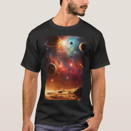 両面コズミックバレエ:惑星ムーンTシャツ Tシャツ