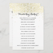 両面ゴールドの飾り付き ブライダルシャワーゲーム (正面/裏面)