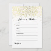 両面ゴールドコンフェッティベビーシャワーゲーム 招待状 (裏面)