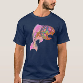両面サイケデリックフィッシュTシャツ Tシャツ