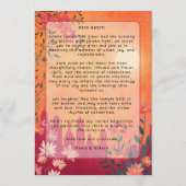 両面サンセットセレナーデ結婚のメニュー メニュー (裏面)