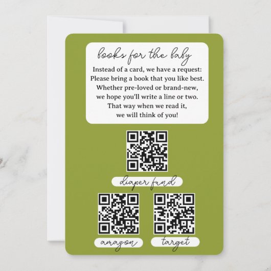 両面シトラスベビーシャワー招待状 招待状 (裏面)