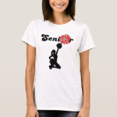 両面シニア・チアリーダー・レッドグレーTシャツ Tシャツ (正面)