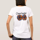 両面シニア・チアリーダー 青とオレンジ Tシャツ (裏面)