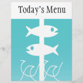 両面シーフードをテーマにしたメッドフライヤー (正面)