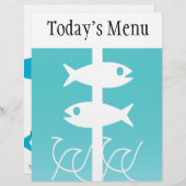 両面シーフードをテーマにしたメッドフライヤー (正面/裏面)