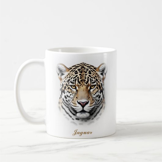 両面ジャガー コーヒーマグ デザイン コーヒーマグカップ (左)