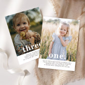 両面ジョイントフォト誕生日 – 男の子招待状 招待状