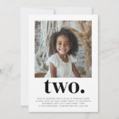 両面ジョイントフォト誕生日- Boy Girl 招待状 (正面)