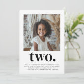 両面ジョイントフォト誕生日- Boy Girl 招待状 (スタンド正面)