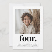 両面ジョイントフォト誕生日- Boy Girl 招待状 (裏面)