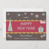 両面スクラップブック作りクリスマスフォトカード シーズンカード (裏面)