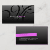 両面スタイリッシュなモノグラムの名刺 名刺 (正面/裏面)