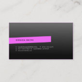 両面スタイリッシュなモノグラムの名刺 名刺 (裏面)