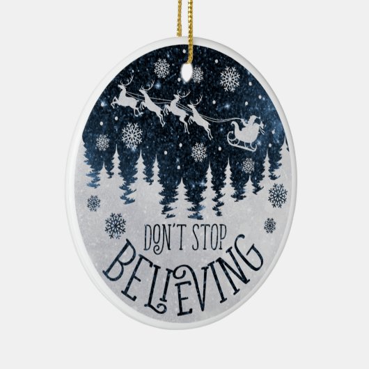 両面ストップ信じ表示しない セラミックオーナメント (右)