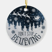 両面ストップ信じ表示しない セラミックオーナメント (正面)