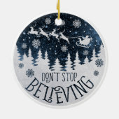 両面ストップ信じ表示しない セラミックオーナメント (裏面)