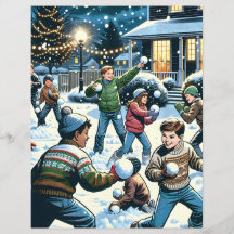 両面スノーボールファイトスクラップブック紙