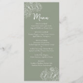 両面セージ緑ボホフローラ結婚ズ飲料+ メニュー (正面)