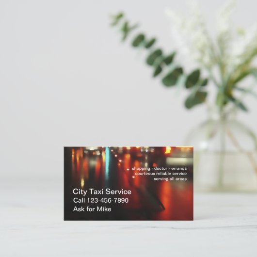 両面タクシー 名刺 (スタンド正面)
