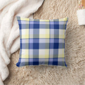 両面タータンチェック格子縞のデザインのクッション クッション (ブランケット)