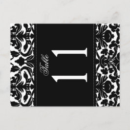 両面ダマスク表番号（白黒） ポストカード