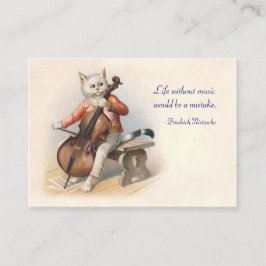 両面チェロを-演奏している猫 名刺